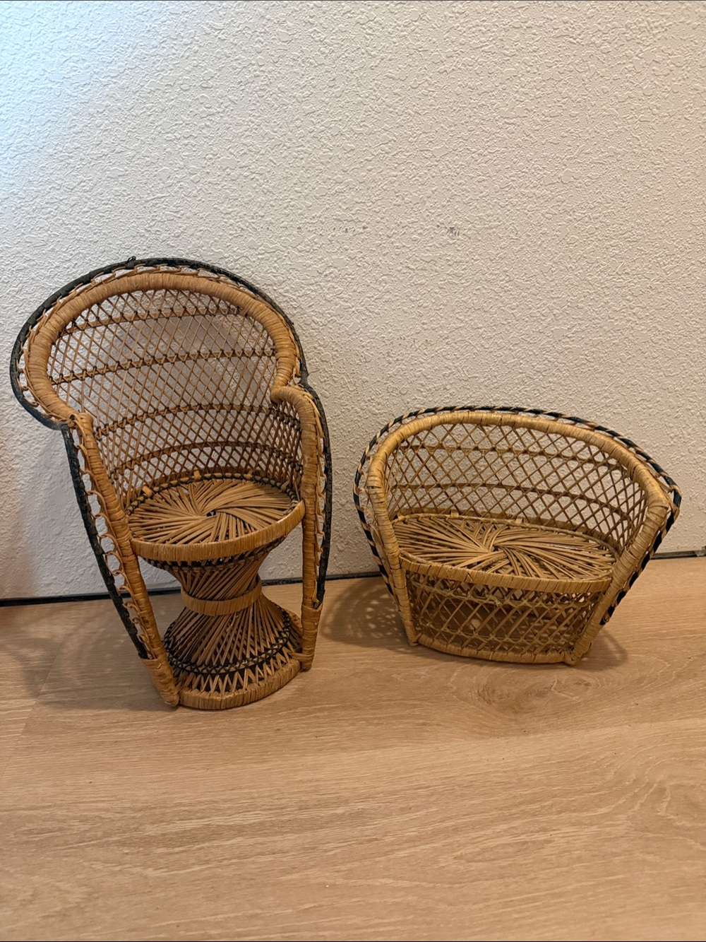 Rattan doll furniture vintage